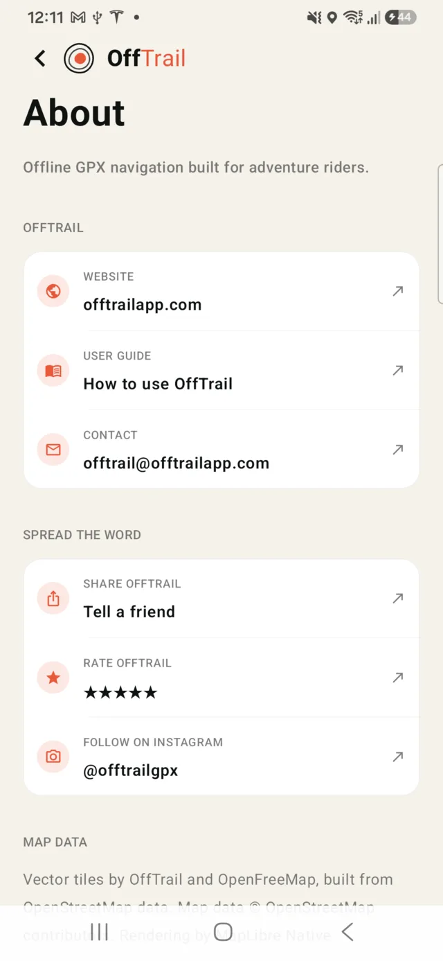 About screen